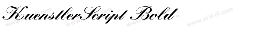 KuenstlerScript Bold字体转换